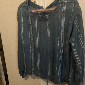 Cloth and Stone Blue Jean Blouse size M